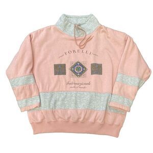 Womens Vintage Forelli Sweatshirt Sweater 1990s Pink XXL 18/20